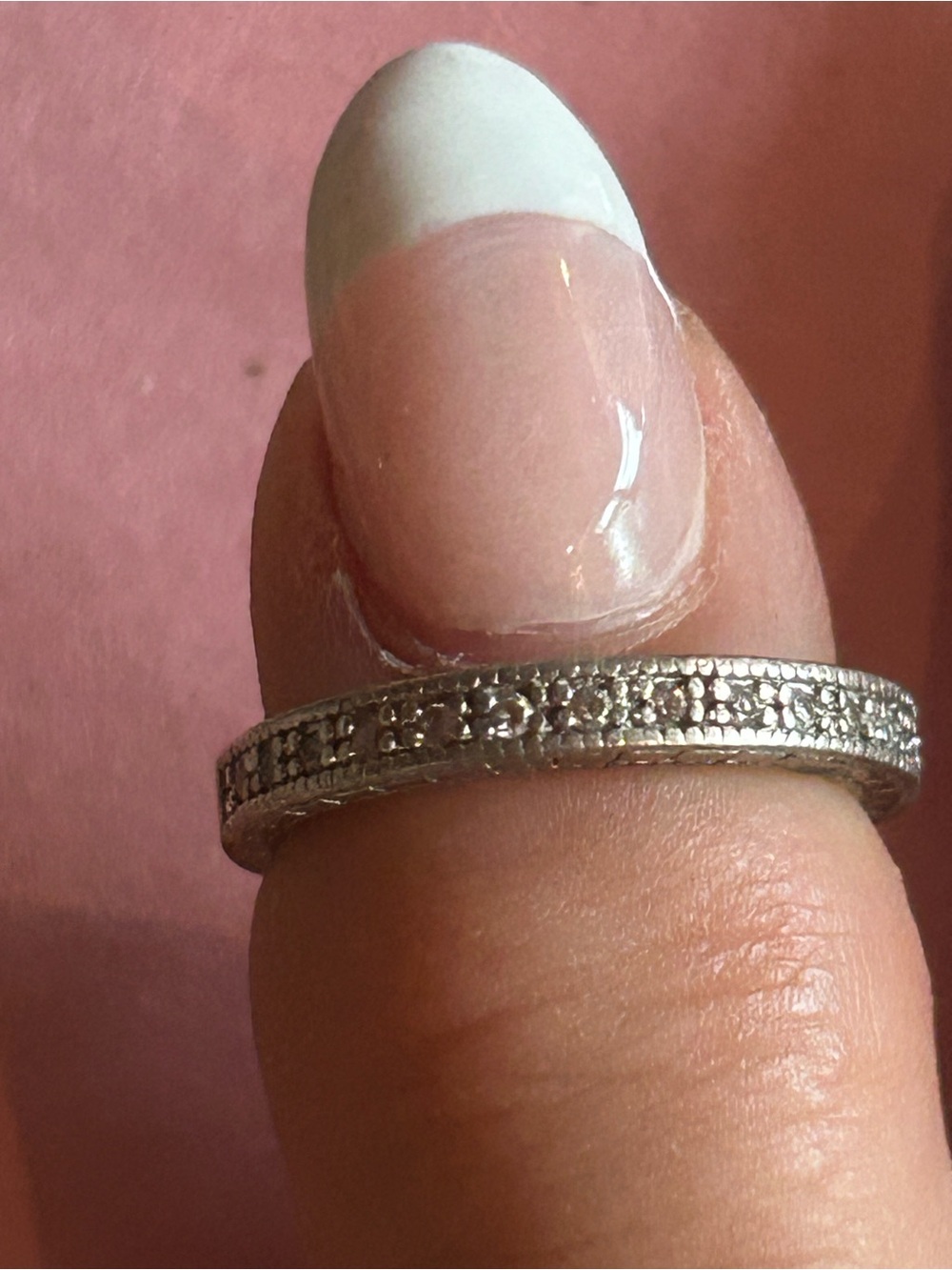 Vintage Sterling Silver Wedding Band Style Ring. Size 6.